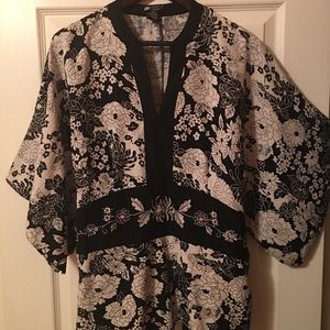 Plus size silk blouse